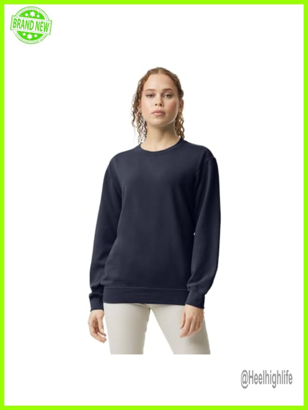 Comfort Colors Adult Crewneck Sweatshirt Garment-Dyed Fleece Relaxed
